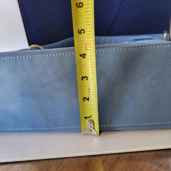 MSK Blue Adjustable Strap Purse Bag Unisex All Occasion  - Picture 12 of 16